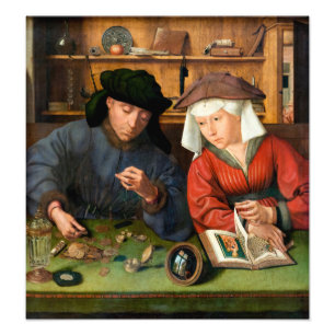 Quentin Matsys - The Moneylender and His Wife Photo Print