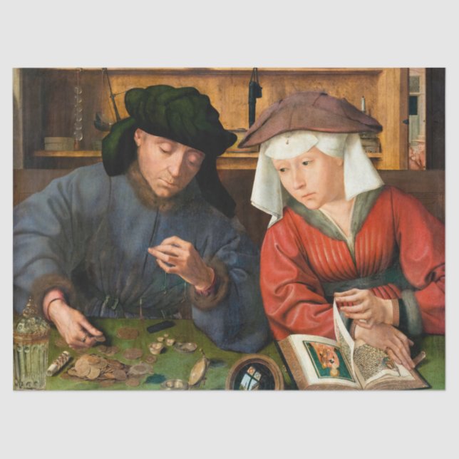 Quentin Matsys - The Moneylender and His Wife Tissue Paper (Front)