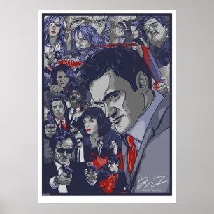 Quentin Tarantino Filmography Poster