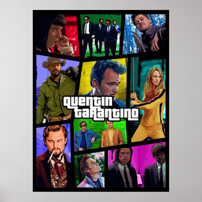 Quentin Tarantino movies Poster (Front)