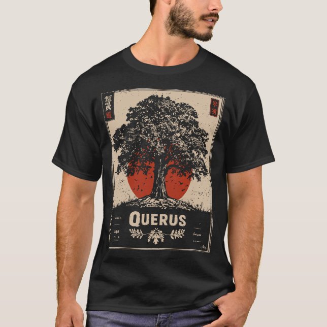 Querus Oak Tree Ancient Forest Wisdom Design T-Shirt (Front)