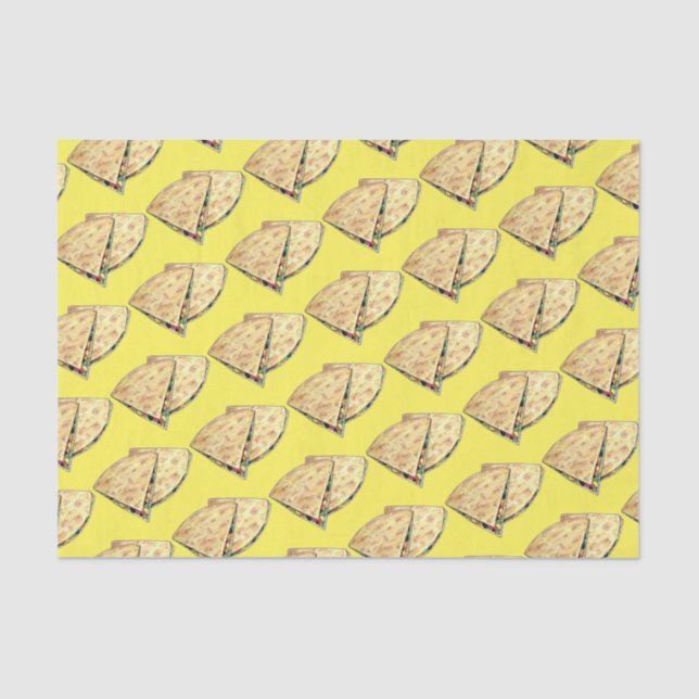 Quesadilla Mexican Food Restaurant Appetizer Tissue Paper (Front)