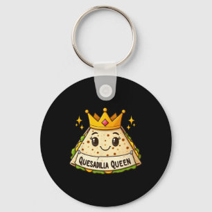 Quesadilla Queen Cinco De Mayo Kids Girls Women Key Ring