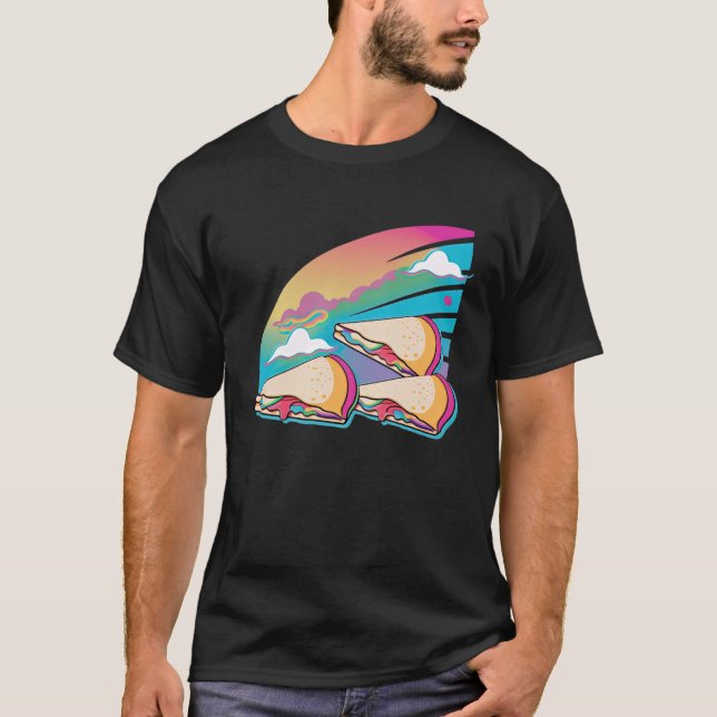 Quesadillas Vaporwave Retrowave Aesthetic T-Shirt (Front)