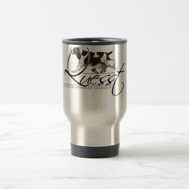 Quesst Springer Spaniel Logowear Travel Mug (Center)
