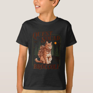 Quest Fantasy Squad Broccoli Funny Cat T-Shirt