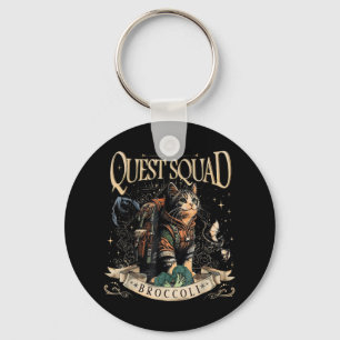 Quest Fantasy Squad Broccoli Kitten Funny Cat Key Ring