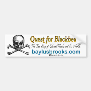 Quest for Blackbeard skull Bumper Sticker