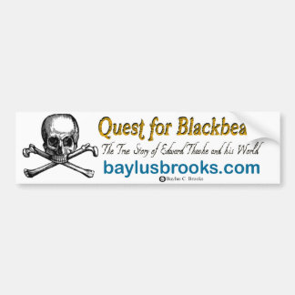 Quest for Blackbeard skull Bumper Sticker
