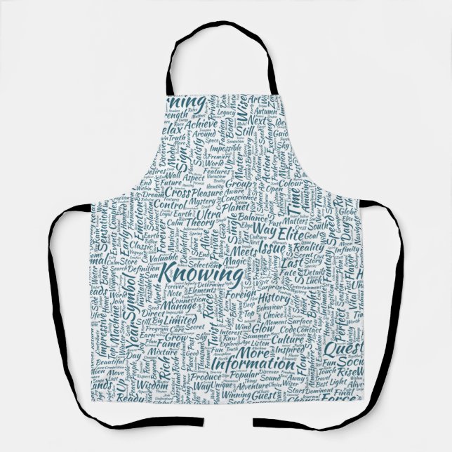 Question Apprendre Nuage MotssTexte Motif Message Apron (Front)