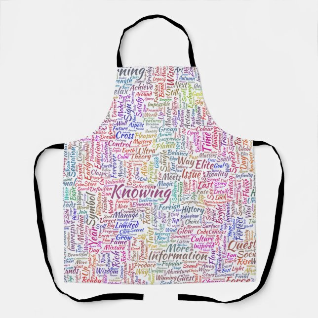 Question Apprendre Nuage MotssTexte Motif Message Apron (Front)