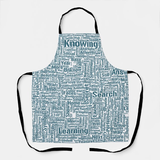 Question Apprendre Nuage MotssTexte Motif Message Apron (Front)