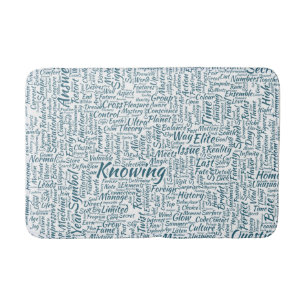 Question Apprendre Nuage MotssTexte Motif Message Bath Mat