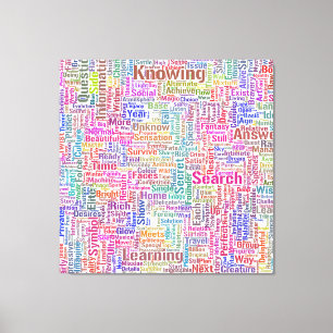 Question Apprendre Nuage MotssTexte Motif Message Canvas Print