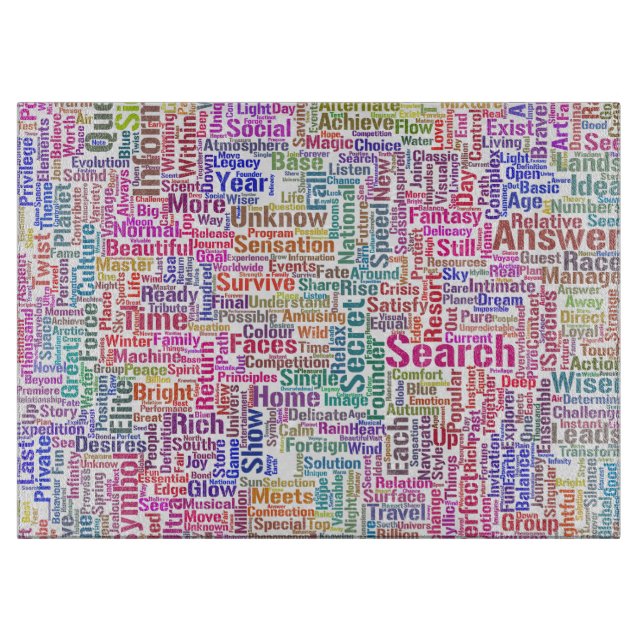 Question Apprendre Nuage MotssTexte Motif Message Cutting Board (Front)