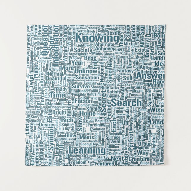 Question Apprendre Nuage MotssTexte Motif Message Tapestry (Front)