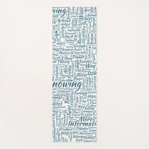 Question Apprendre Nuage MotssTexte Motif Message Yoga Mat