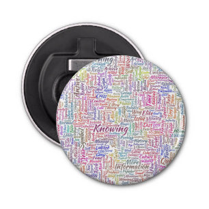 Question Apprendre Nuage MotssTexts Motif Message Bottle Opener
