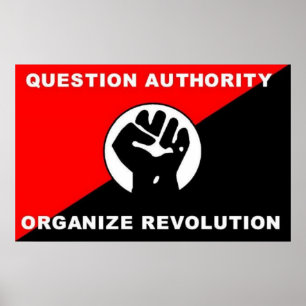 Question Authority Organize Revolution poster