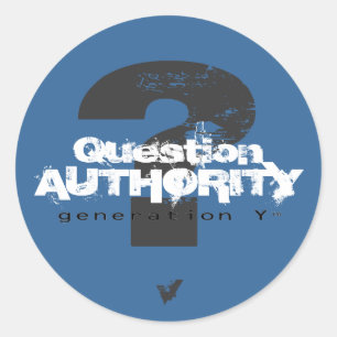Question Authority V Sticker