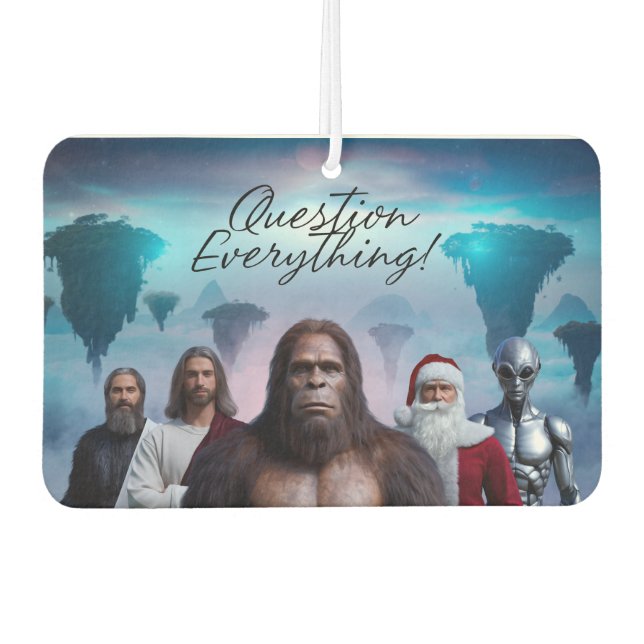 Question Everything Car Air Freshener (Front)