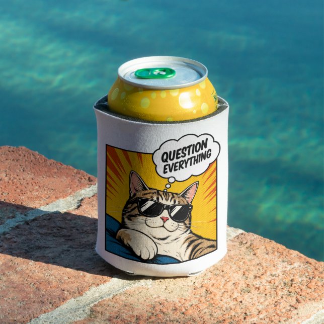 Question Everything - Conspiracy Cat Can Cooler (In Situ Pool)