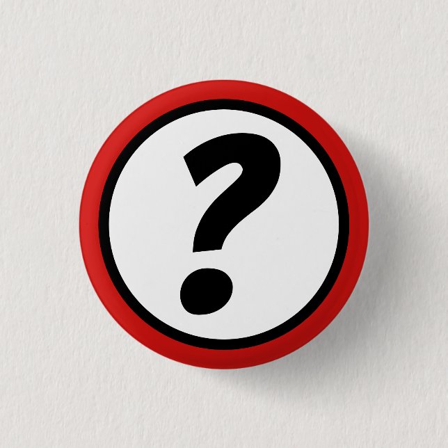 Question Mark 3 Cm Round Badge (Front)