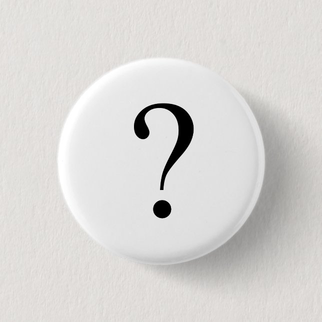 Question Mark 3 Cm Round Badge (Front)