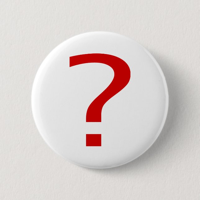 Question Mark 6 Cm Round Badge (Front)