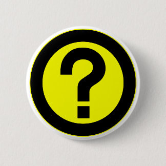 Question Mark Ask Query Symbol Punctuation 6 Cm Round Badge