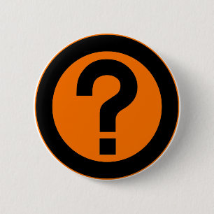 Question Mark Ask Query Symbol Punctuation 6 Cm Round Badge