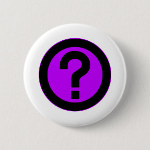Question Mark Ask Query Symbol Punctuation 6 Cm Round Badge