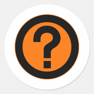 Question Mark Ask Query Symbol Punctuation Classic Round Sticker