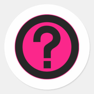 Question Mark Ask Query Symbol Punctuation Classic Round Sticker