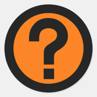 Question Mark Ask Query Symbol Punctuation Classic Round Sticker