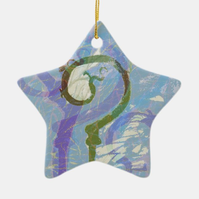 question mark ceramic tree decoration (Front)