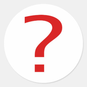 Question Mark Classic Round Sticker