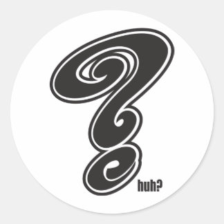 Question Mark Classic Round Sticker