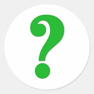 Question mark classic round sticker