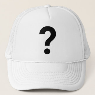 ? Question Mark Embroidered Symbol on Trucker Hat