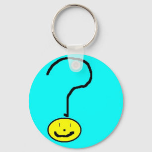 question mark emoji, digital art by kids :) key ring