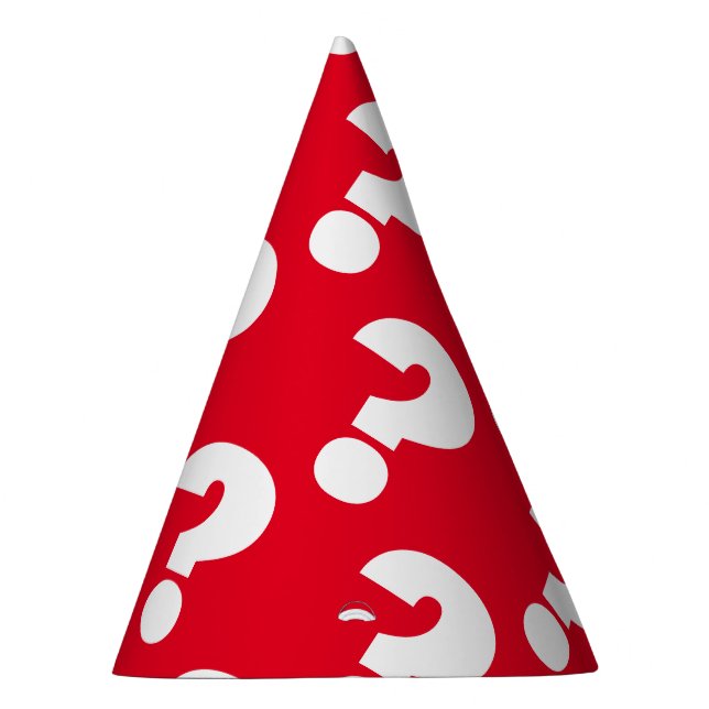 Question mark paper cone hats for surprise party (Right)