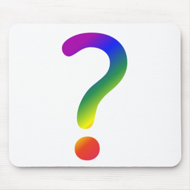 Question mark rainbow mouse mat (Front)