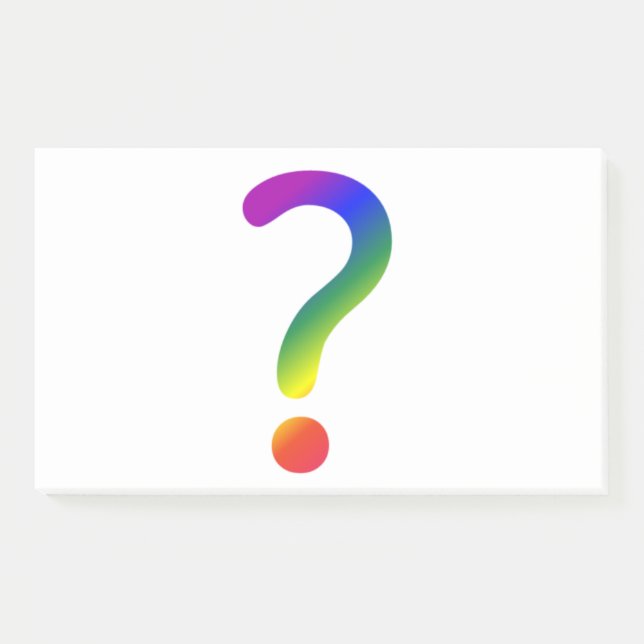 Question mark rainbow post-it notes (Front)
