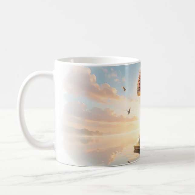Question Mark Rose Guitarist Dreamy Lake Mug (Left)