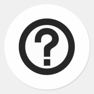 Question Mark Sign Classic Round Sticker