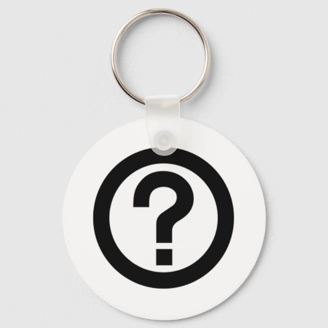 Question Mark Sign Key Ring (Front)