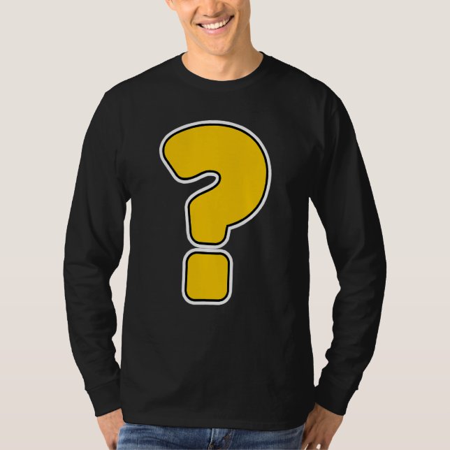 Question Mark Slogan Costume T-Shirt (Front)