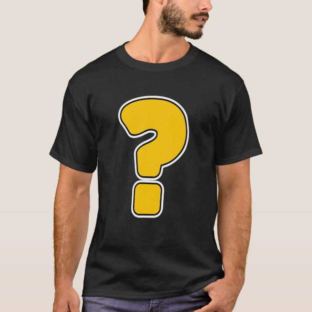 Question Mark Slogan Costume T-Shirt (Front)