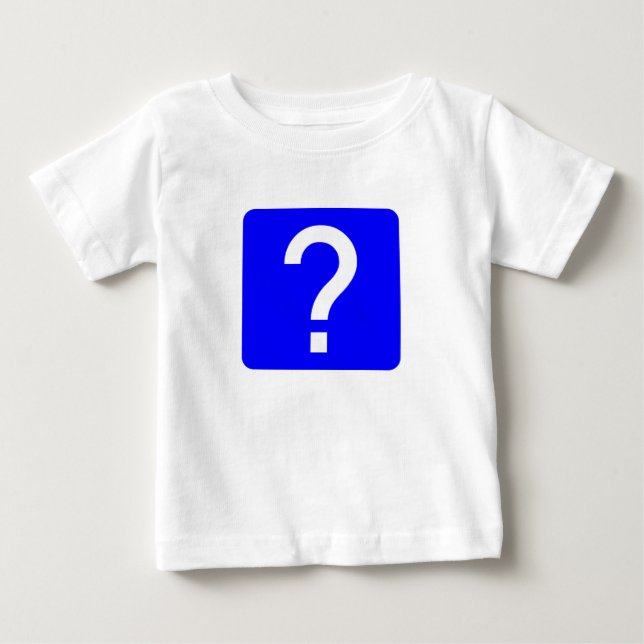 Question Mark Square Panel Baby T-Shirt (Front)